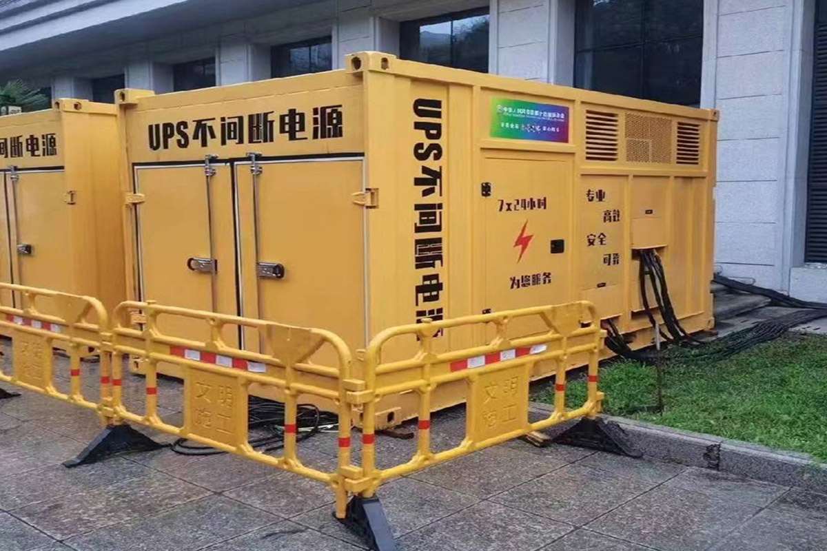 盐田发电机租赁施工现场